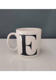 Resim Decorıum Kum E Harfli Kupa Beyaz 