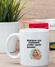 Resim Genel Markalar Beyaz Canım Kendim Baskılı Kupa Bardak Hd-b1001-332-be 