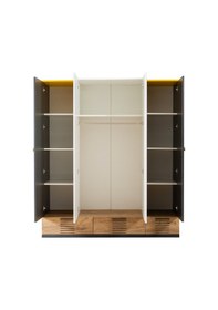 Resim Relax Genç Odası, Dolap, Karyola, Komodin, Şifonyer Antrasit - Beyaz 