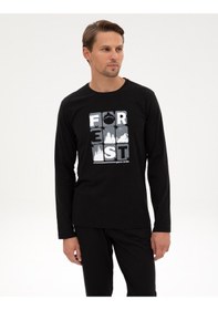 Resim Pierre Cardin Erkek Siyah Pijama Takım 50322655-001 Siyah 