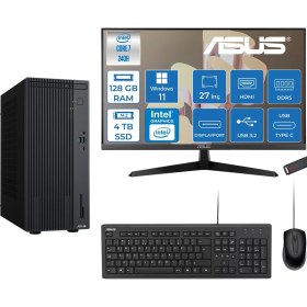 Resim Asus Expertcenter P500MV Intel® Core™ Ultra 7 240H 5.2ghz Aı 128GB Ddr5 4tb SSD 27"120Hz Intel® Graphics WIN11PRO Mini Tower Masaüstü Bilgisayar E724016512B0DP40+ZETTAUSBBELLEK 