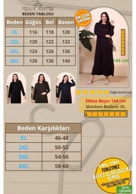 Resim Ferace Tesettur Giyim Elbise Boydan Kadin Anne Buyuk Beden Elbise 001 