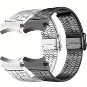 Resim 1pc Paslanmaz Çelik Kayış için for samsung for galaxy Watch 7/6/6 Classic/5 Pro/4, Hızlı Serbest Baskül Pim Klap, No-Gap Tasarım, Ayarlanabilir, Su Geçirmez Değiştirme Kayışı 