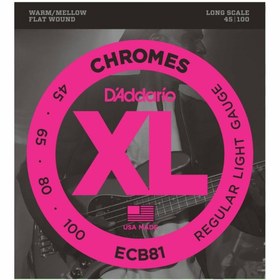 Resim D'Addario ECB81 Chromes Bas Gitar Teli (45-100) 