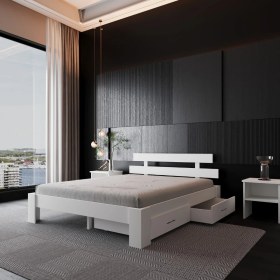 Resim 2 Çekmeceli Lotus Mdf Karyola | Çift Kişilik Yatak Uyumlu, Kolay Kurulum 
