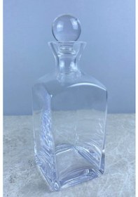 Resim El Yapımı Polo Kare Karaf Cam Viski Ve Meşrubat Şişesi 10x10x28 C 