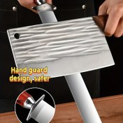 Resim 12 İnç Profesyonel Bıçak Bileme Aleti, Zarif Sap ve Asma Deliği ile - Yüksek Dayanıklılık, İnce Kumluk, Dayanıklı Paslanmaz Çelik, Döner, Et Dükkanları, Ev Yemekleri ve Otel Kullanımı için - Ebeveynler, Öğretmenler, Noel Tatili için Mükemmel Hediye 