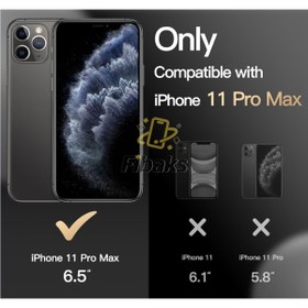 Resim Fibaks iPhone 11 Pro Max Kılıf Kamera Lens Korumalı Şeffaf Renkli Logo Gösteren Parlak Kapak Gold 