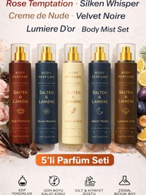 Resim Salten Lamıere 5'li Body Mist Parfüm seti - Vücut Spreyi - Kalıcı Parfüm 
