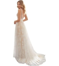 Resim İkkb Kadın V Yaka Elbise Beyaz 