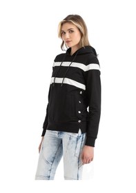 Resim Wl364 Striped Legend Luxe Women Sweatshirt Siyah 