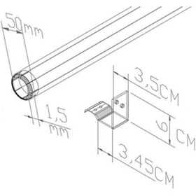 Resim Alüminyum Eloksal Merdiven Korkuluk Yaşlı Engelli Duvar Tutamağı 0-100 Cm. Istenilen Ölçüde 