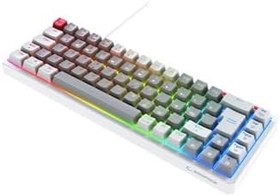 Resim Rampage YORU MINI Gri/Beyaz Type-C Bağlantılı OUTEMU Red Swich Q Mekanik Gaming Oyuncu Klavye 