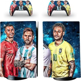 Resim Kt Grup Ronaldo-Messi-Neymar Playstation 5 Disk Edition Sticker Kaplama Seti 