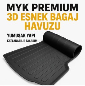 Resim Peugeot 3008 Hybrid 2024 Sonrası Myk 3d Premium Yumuşak Bagaj Havuzu 