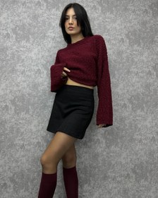 Resim Siyah Suet Mini Etek 