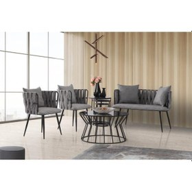Resim Erezogullari_Mobilya Modern Bekleme Odası Ofis Oturma Grubu Mobilyası (2+1+1) 