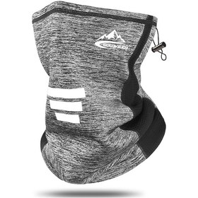 Resim Qingmipy Islaklığa Dayanıklı Kolluklu Kışlık Bisiklet Maskesi - Isı Saklama, Nefes Alabilir Dokuma, Yansıtıcı Şeritler Koyu Gri Açık Gri 