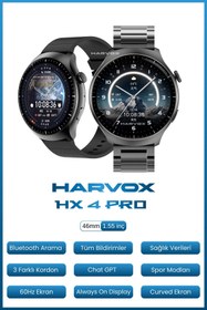 Resim HARVOX Watch HX-4 Pro Akıllı Saat Iphone Ve Android Tüm Telefonlara Uyumlu 