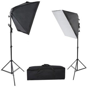 Resim Deyatech 50 x 70 CM 5 Duylu 2'li Kit Softbox + 1.8 M x 2 Işık Ayağı + Çanta 