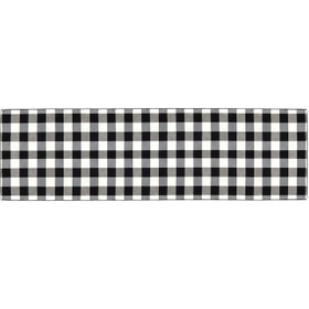 Resim Black and White Check Runner 