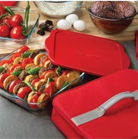 Resim Paşabahçe Silikon Kapaklı Kare Borcam Tepsi 59034 