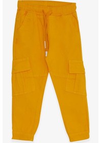 Resim Breeze Erkek Çocuk Kot Pantolon Beli Lastikli Cepli 3-7 Yaş, Sarı 