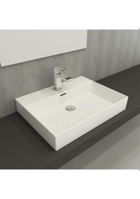 Resim Bocchı Milano Lavabo 60 Cm Parlak Beyaz 1376-001-0126 Beyaz 