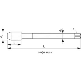 Resim Fett M27 Narex Dın N-376LHC Hsse 40 Derece Helis Sol Makina Kılavuzu 