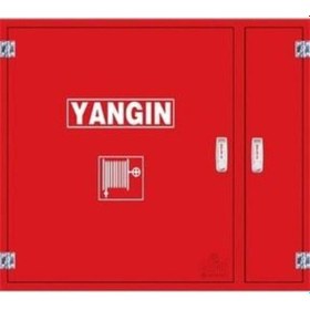 Resim 2" Iki Kapaklı Saç Kapak 20 Mt Hortumlu 0.90 Mm Tüp Kabinli Yangın Dolabı Tse' Li Sıva Altı Alperen 