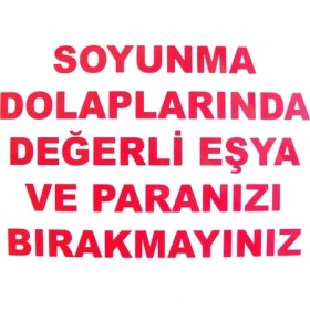 Resim Ennalbur Dek FL 440 Soyunma Dolabı Uyarı Levhası 25 x 35 cm 