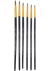 Resim Samur 6'lı 123 Sentetik Akrilik Ve Sulu Boya Fırça Seti Tezhip Ve Minyatür 