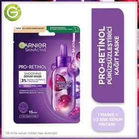 Resim Garnier Pro-Retinol Pürüzsüzleştirici Kağıt Maske 