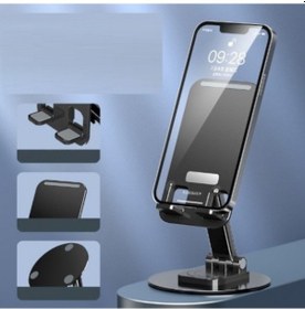 Resim Katlanabilir Telefon Tutucu Stand Yuvarlak Tabanlı Cm-074 