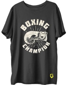 Resim TOP GLORY Boxing Baskılı Penye Boks Sporcu T-shirt 