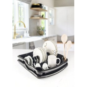 Resim Kiraz Çiçeği Butik Siyah Renk Bulaşıklık/tabaklık/bulaşık Sepeti 