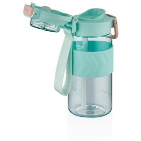 Resim Shotay ST-7234 600ml Turkuaz Pipetli Tritan Matara 