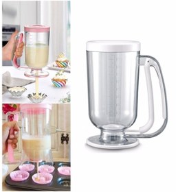 Resim QNİAY Muffin, Krep, Waffle Ve Pankek Hamur Akıtma Pratik Ölçülü Hamur Dağıtıcı Porsiyonlayıcı 