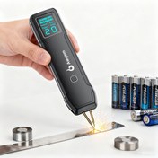 Resim 18650 Pil Tamiri için Taşınabilir El Tipi Nokta Kaynakçısı, USB Şarj Edilebilir Dijital Ekranlı, 0.02 cm Kalınlığında Nikel Levhalar ve Değiştirilebilir Uçlar, Küçük Elektronik Cihaz Bakımı, DIY Elektronik Tamir, Şık Metalik Bitiş, Dayanıklı İnşaat 