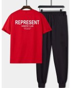 Resim Unisex Represent Baskılı 2'li Eşofman Takımı Kırmızı 