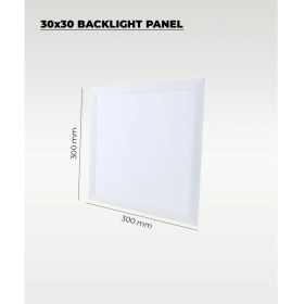 Resim AC Aydınlatma 24W 30X30 Backlight LED Panel Armatür 4000K (Gün Işığı) 2 Adet 