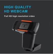 Resim Vkemall Turuncu Hd Webcam 1080p Otomatik Odaklama Işıık Düzeltme Stereo Mikrofon Usb 2.0 Windows Android İos Linux Uyumlu 