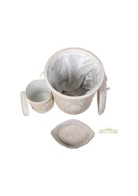 Resim Lisa Vizon 6 Prç Banyo Kirli Çamaşır Sepeti ve Paspas Seti Vizon 