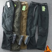 Resim Çıkarılabilir Kemerli Erkek Ağır Hizmet Tipi Termal Kayak Pantolonu - Çok Cepli Ultra Sıcak Kışlık Pantolon, Bol Kesim Dış Mekan Yürüyüş, Kamp, Balık Tutma, Kayak Pantolonu - Soğuk Hava Sporları ve Günlük Giyim İçin Makinede Yıkanabilir Esnemeyen Kumaş 
