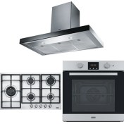 Resim Franke Ankastre Set (Fcr 925 Tc BK/XS/900 Mythos Davlumbaz - Fhnl 905 4g Tc Xs Ocak - Fsl 86 H Xs Fırın) 