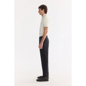 Resim AVVA Erkek Siyah Yanı Lastikli Pileli Soft Touch Nefes Alan Relaxed Fit Pantolon A61Y3046 