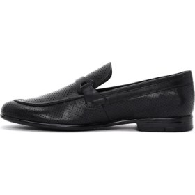 Resim Derimod Erkek Siyah Deri Klasik Loafer 25SFD6007DI 