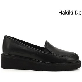 Resim Gönderi(R) Gönderi R Siyah Dolgu Taban Hakiki Deri Ayakkabı Siyah 