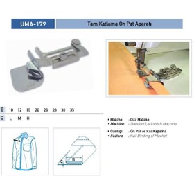 Resim ofisturka Uma tek Katlama Ön Pat Aparatı 12mm/ Uma-179 