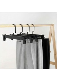 Resim Faravis Atelier Siyah Ahşap Pantolon Ve Etek Askısı Amerikan Kancalı 10 Adet Özel Seri 